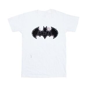 Batman Unisex Adult Bat Skull & Cobwebs T-Shirt / White